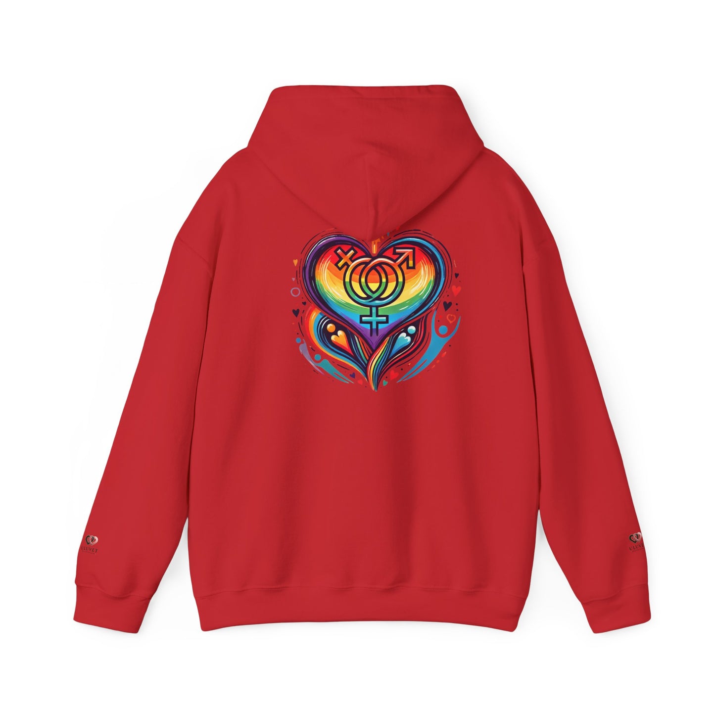 Pride Heart Hoodie, Rainbow Sweatshirt, LGBTQ+ Apparel, Unisex Pullover, Gift for Pride Month