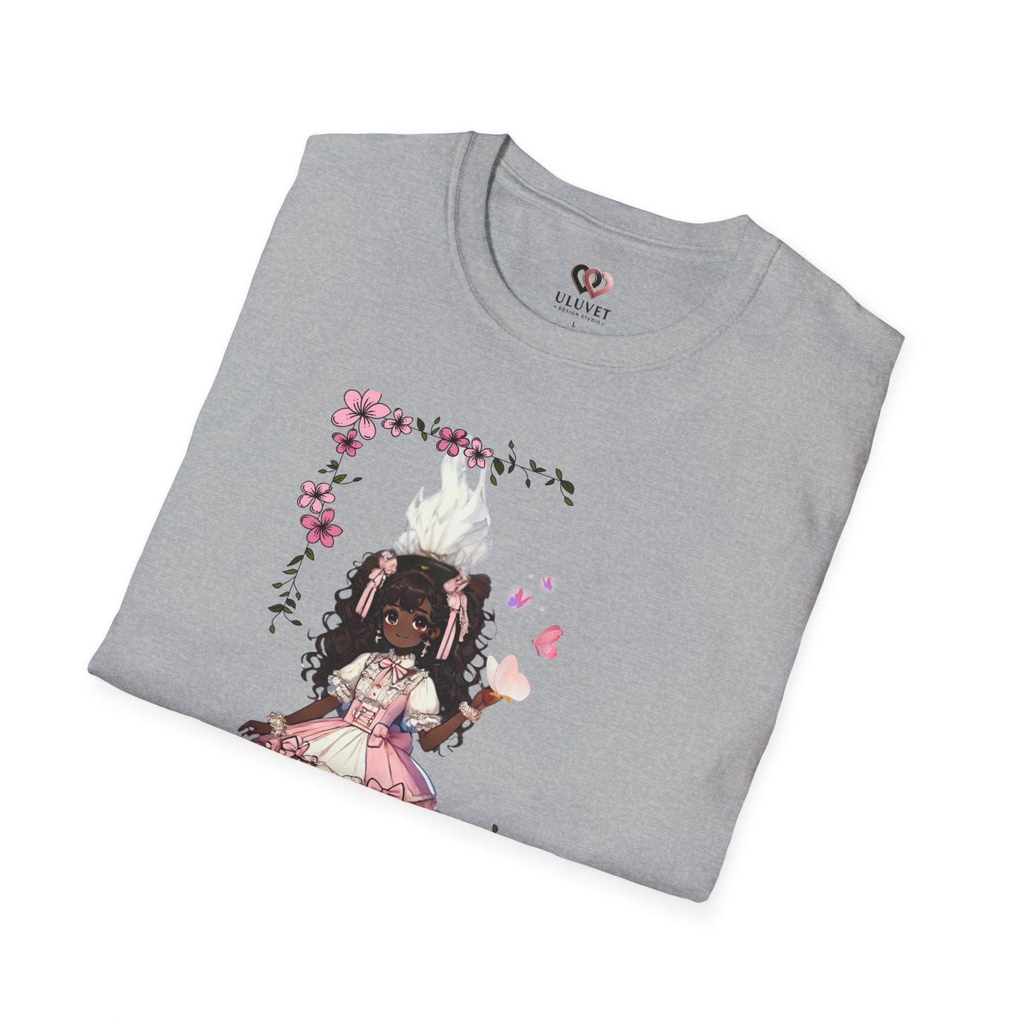 Unisex Softstyle T-Shirt  - Girly Anime Fantasy Design