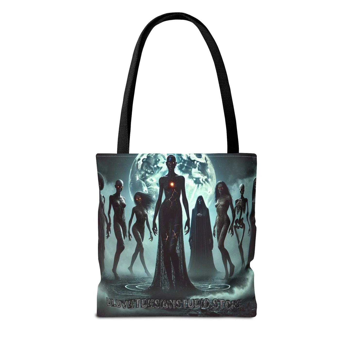 Mystical Alien Tote Bag, Cosmic Art Bag, Gifts for Space Lovers, Unique Shopping Tote, Celestial Design Bag, Science Fiction Accessory