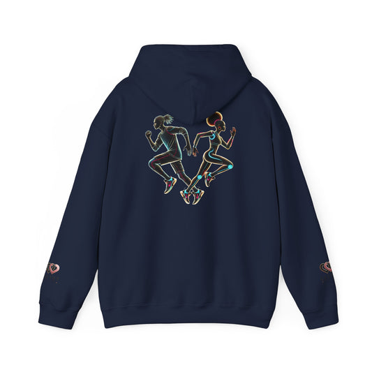 Dynamic Running Hooded Sweatshirt | Cozy Unisex Gift, Running Enthusiast Hoodie, Sportswear, Comfortable Style, Fitness Apparel