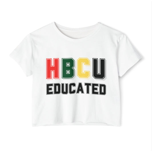 HBCU Women's Festival Crop Top, College Campus Shirt, Black History Month Tee, Retro Style Clothing, African American Pride Apparel