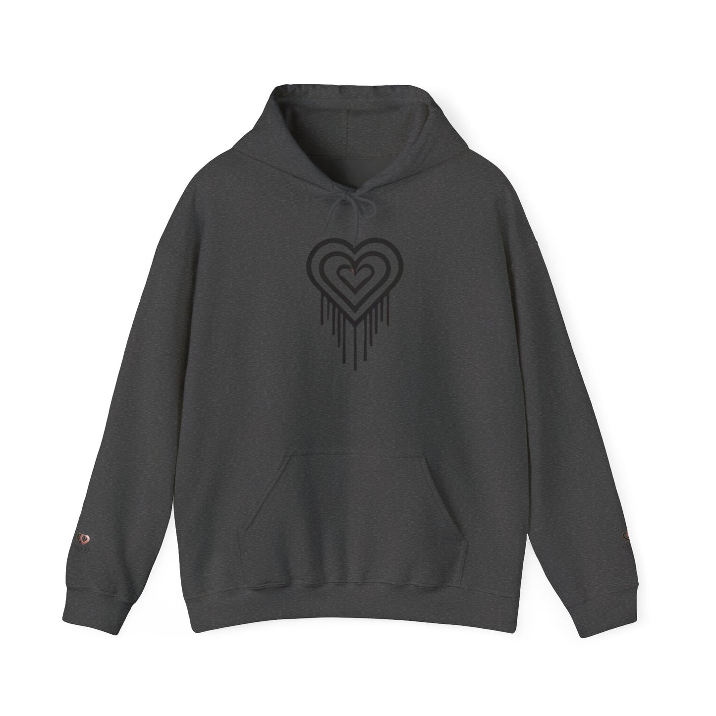 Heart Drip Unisex Hoodie, Cozy Sweatshirt, Trendy Gift for Her, Valentine's Day Apparel, Casual Style Hoodie