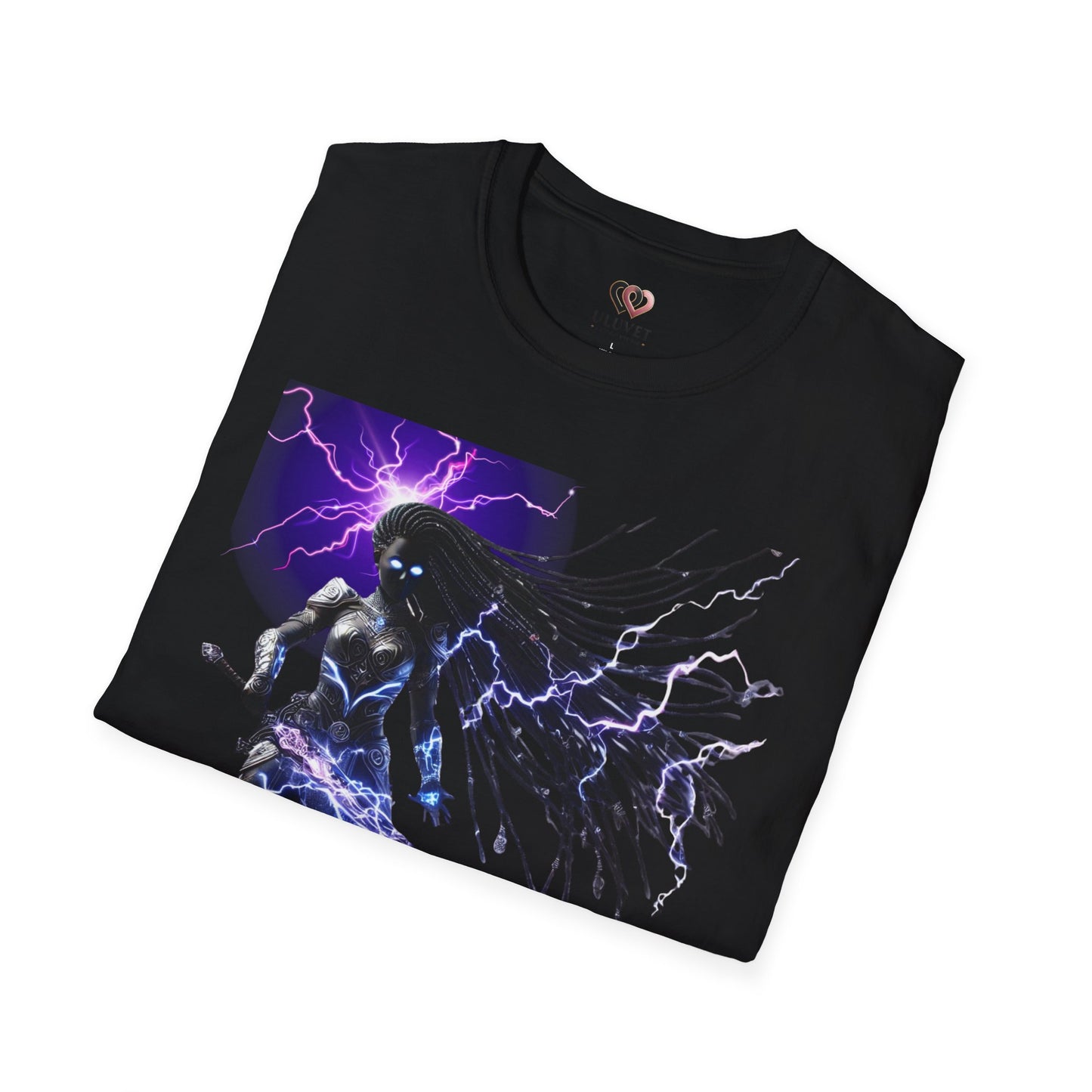 Electrifying Warrior T-Shirt - Unisex Softstyle Tee, Anime Apparel, Boutiques, Gifts for Gamers, Birthday Present, Casual Wear