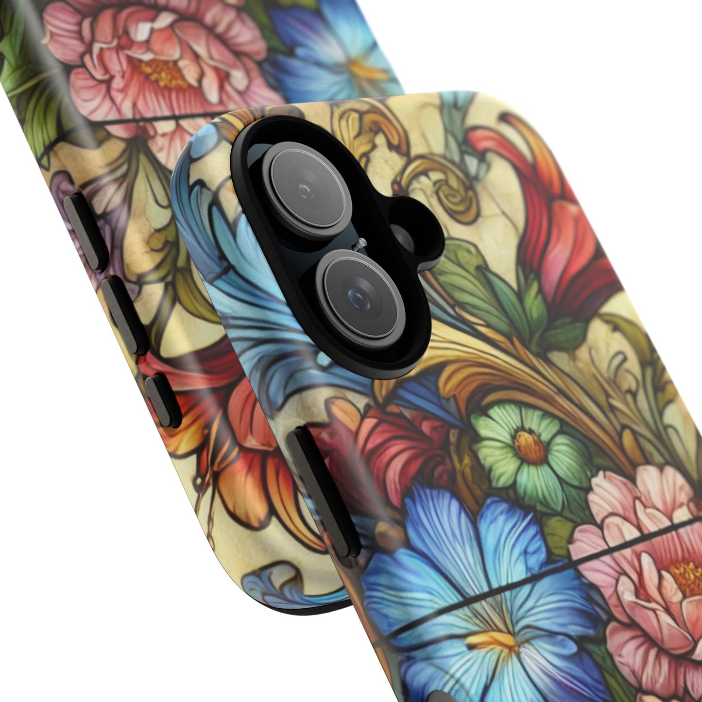 Floral Phone Case, Tough Cases with Colorful Floral Design, Gift for Her, Elegant Phone Cover, Spring Vibes, Unique Design
