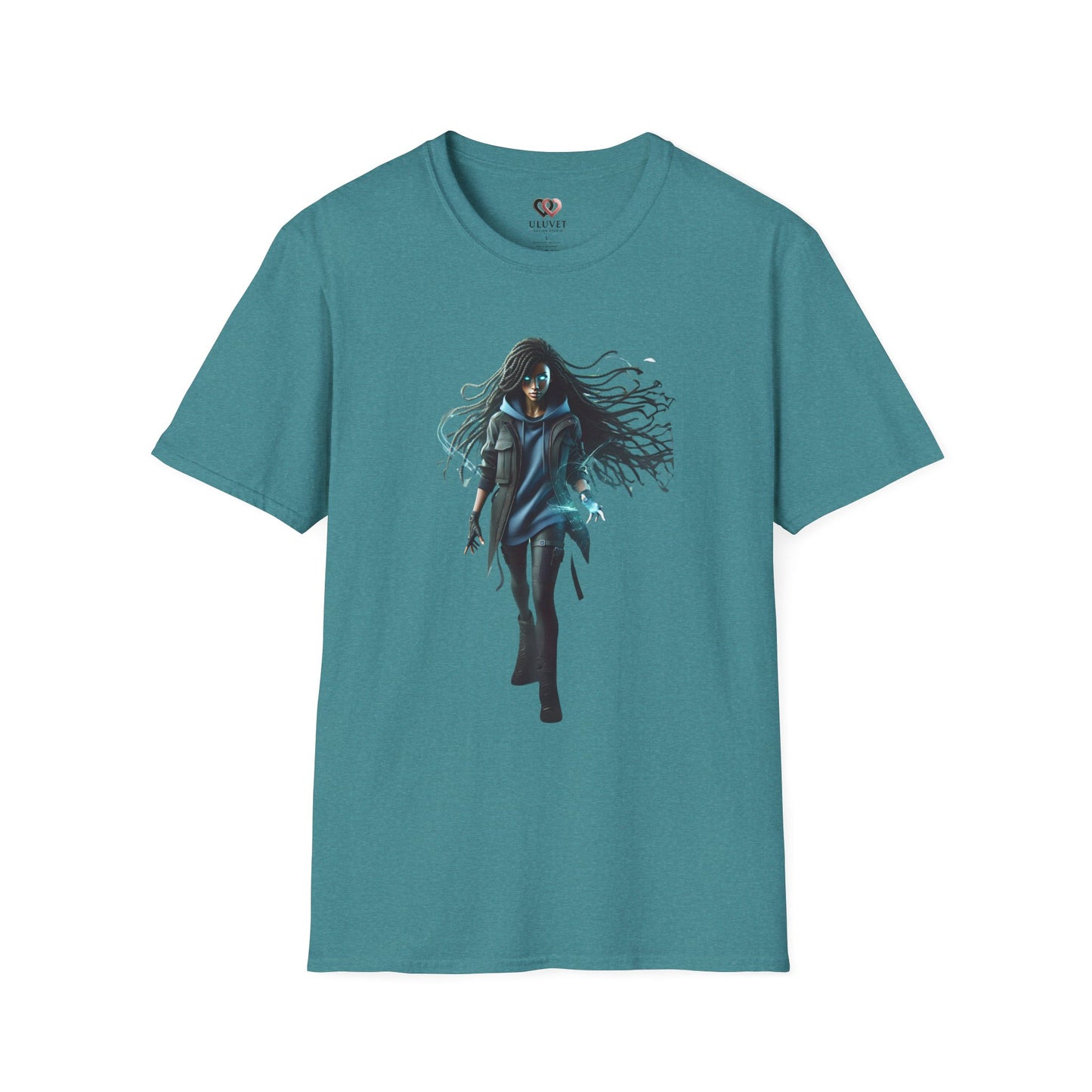 Mystical Girl Unisex Softstyle T-Shirt, Fantasy Tee, Gift for Her, Unique Graphic Tee, Cool Casual Wear, Birthday Gift, Halloween Costume