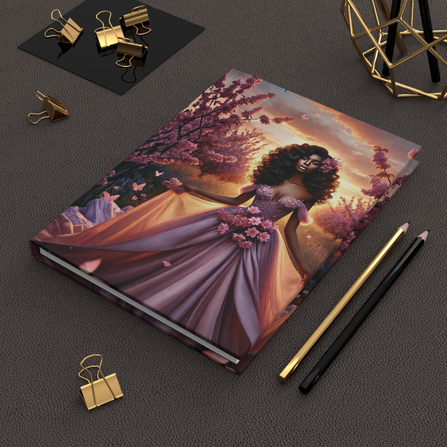 Dream Big cover Journal | Inspirational Floral Princess Hardcover