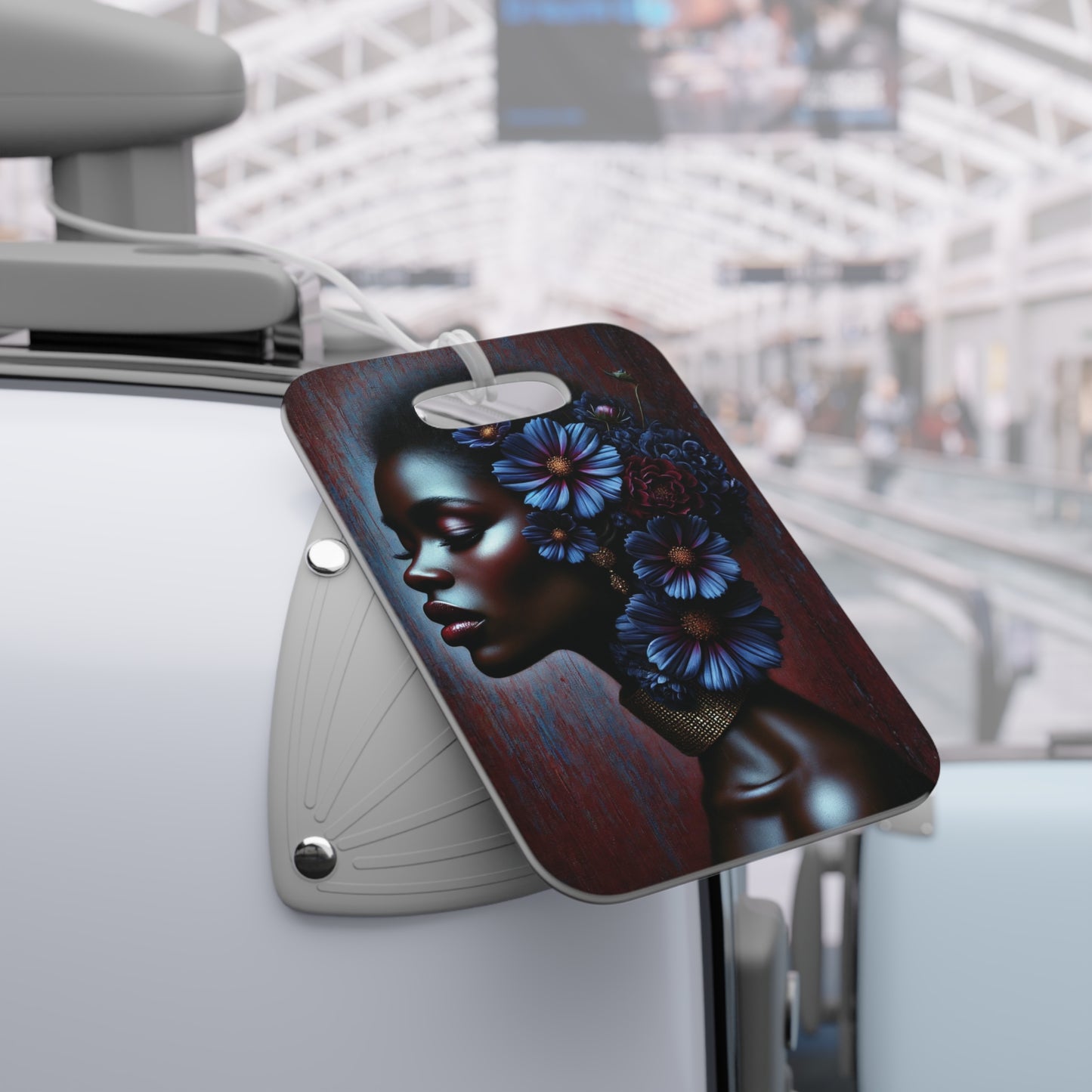 Afrocentric Floral Queen Luggage Tag | Travel ID