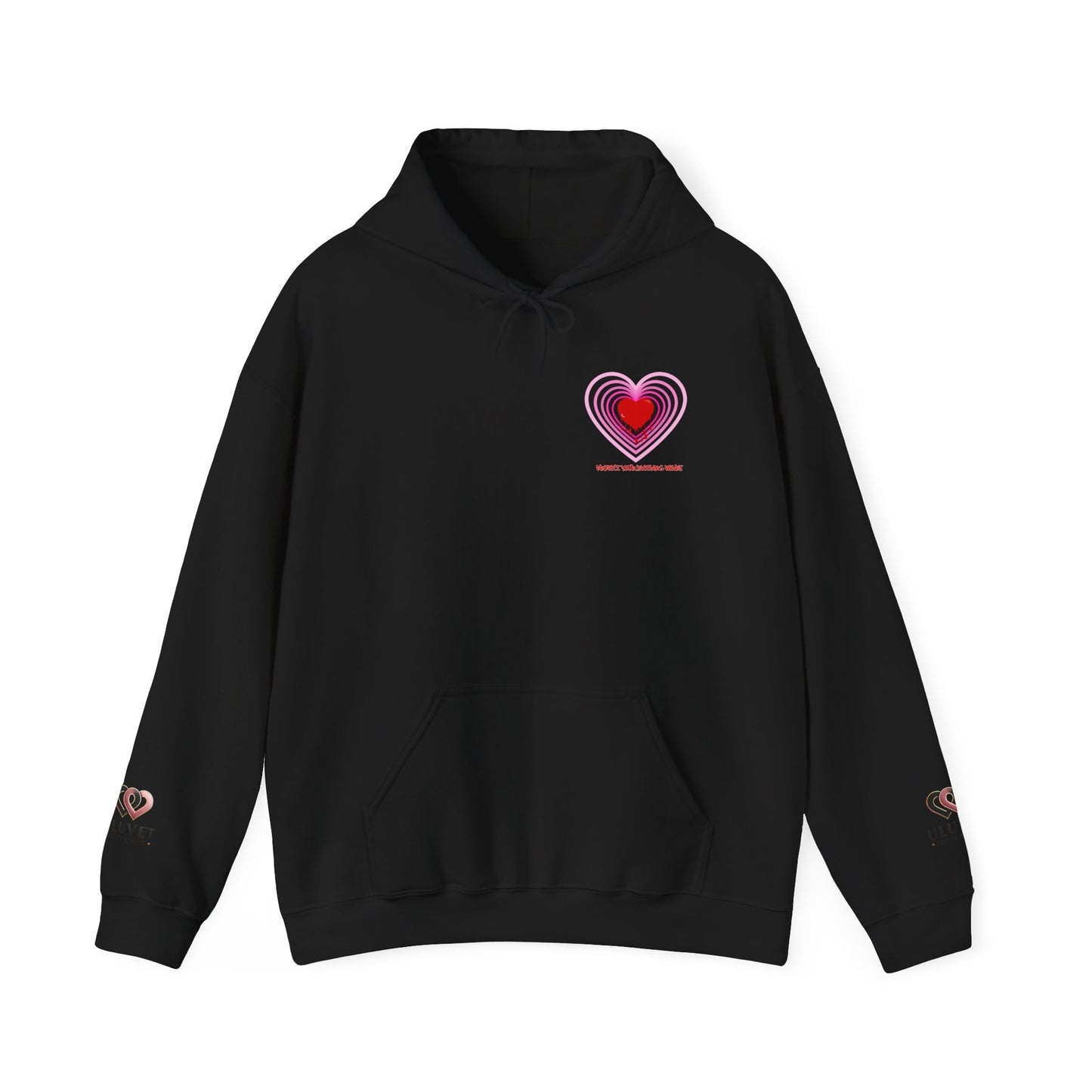 Valentine's Day Heart Hoodie, Cute Love Sweatshirt, Cozy Gift for Him/Her, Casual Loungewear, Comfortable Unisex Sweatshirt