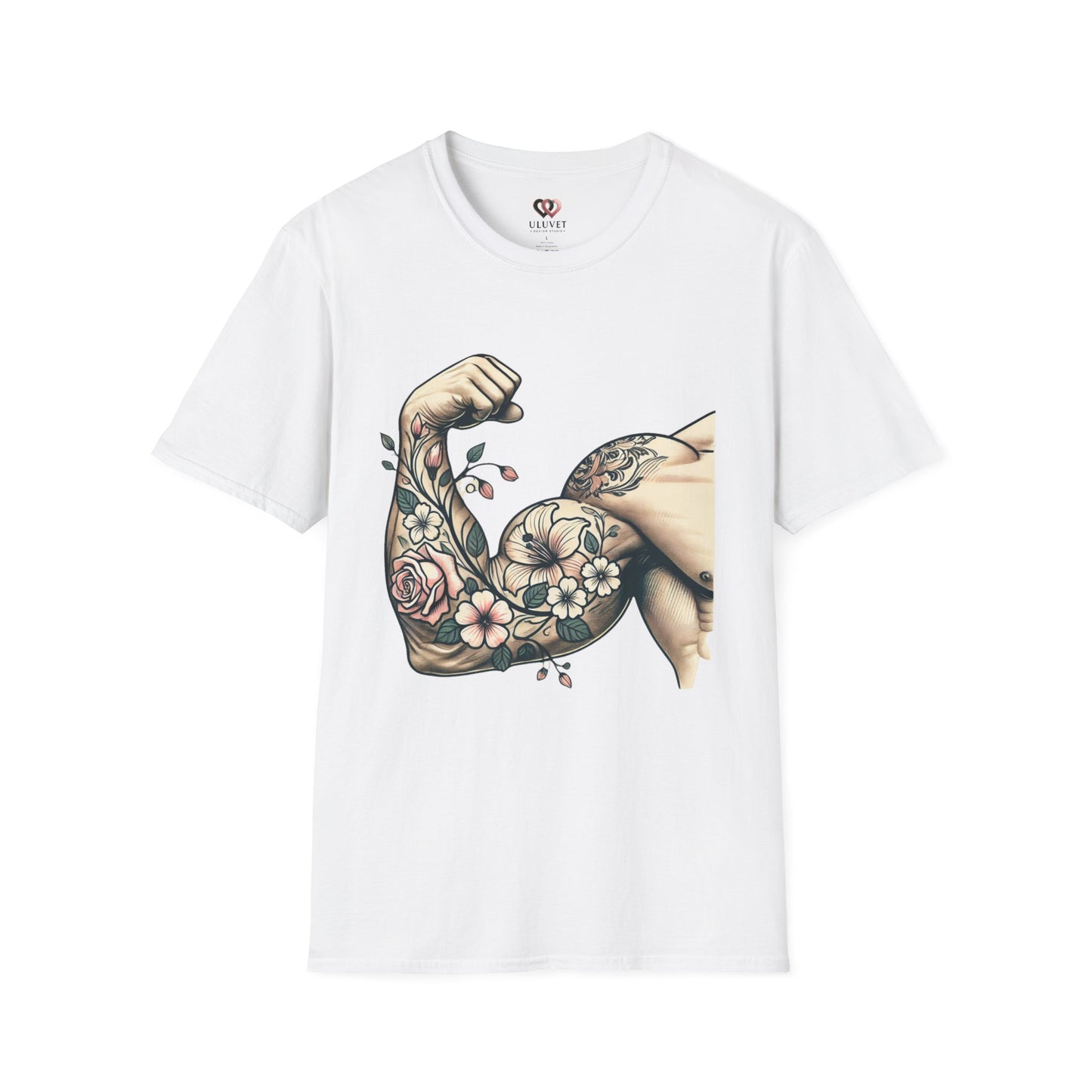 Floral Arm Tattoo T-Shirt, Stylish Unisex Tee, Summer Fashion, Gift for Him or Her, Tattoo Lovers Apparel, Casual Wear