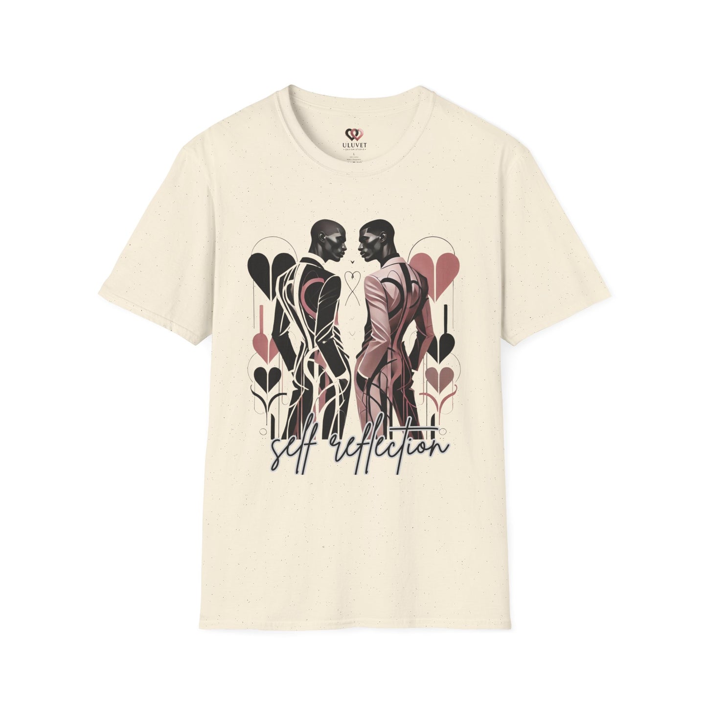 Self-Reflection Unisex Softstyle T-Shirt, Artistic Graphic Tee, Gift for Artists, Casual Everyday Wear, Love Yourself Shirt