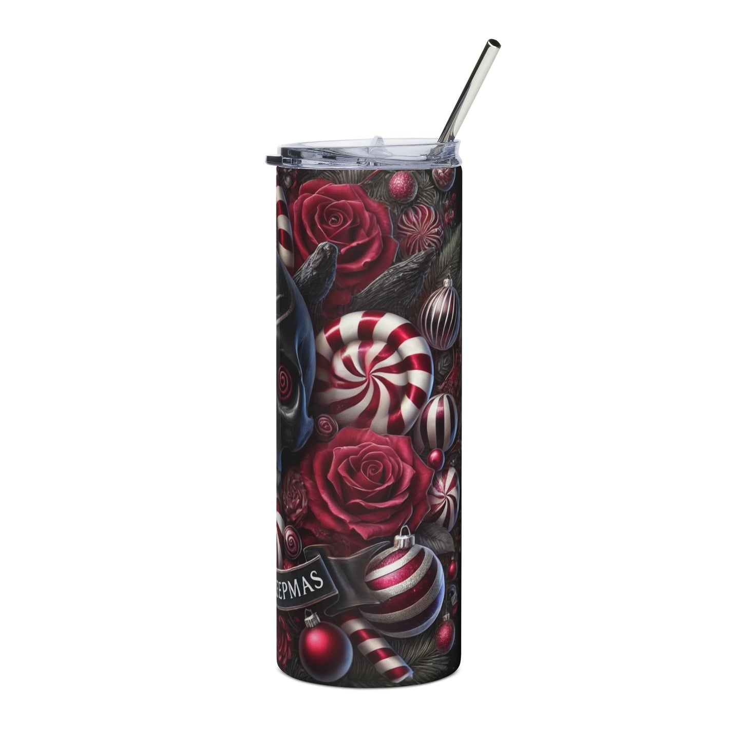 Festive Dog Lovers Stainless Steel Tumbler - 20oz Holiday Drinkware