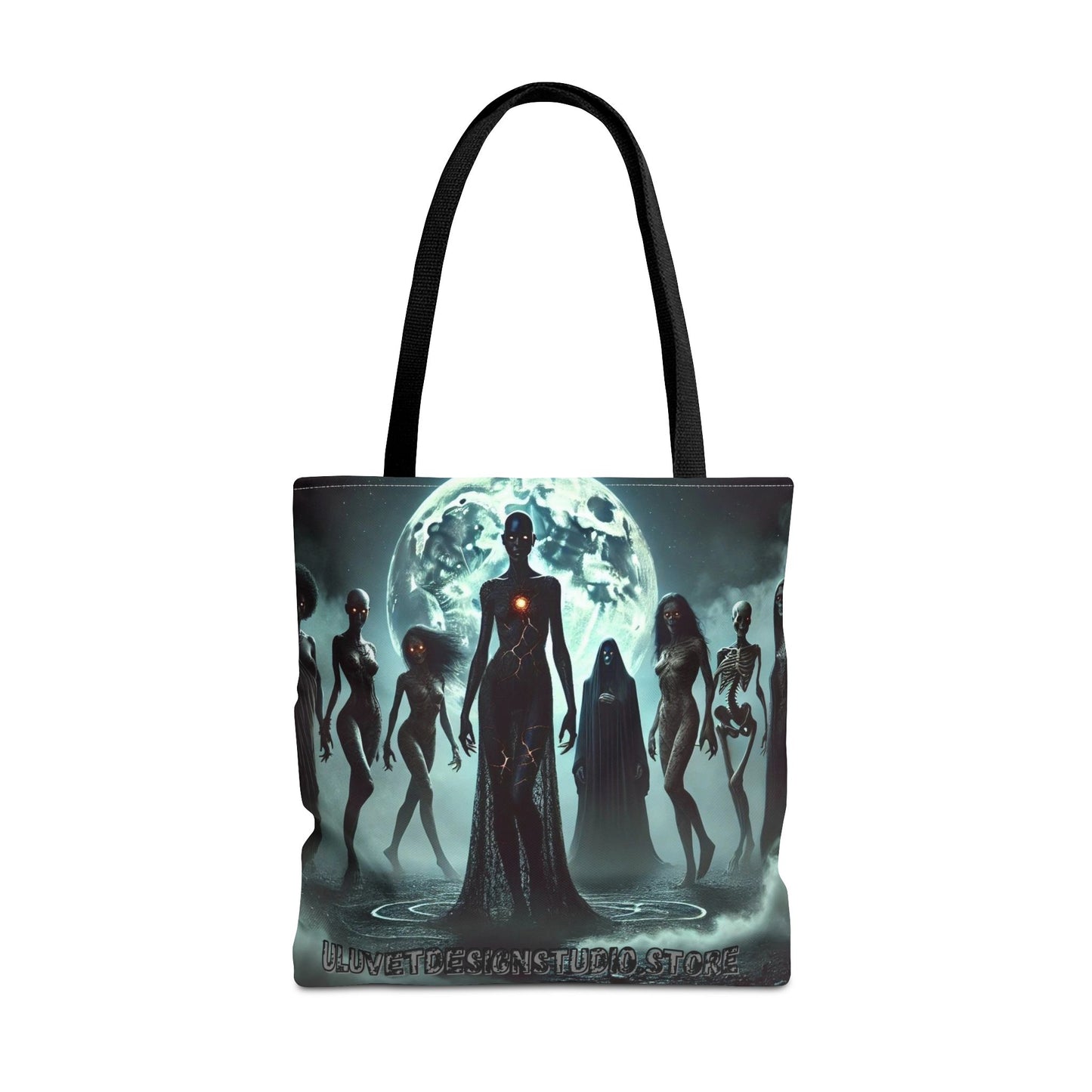 Mystical Alien Tote Bag, Cosmic Art Bag, Gifts for Space Lovers, Unique Shopping Tote, Celestial Design Bag, Science Fiction Accessory