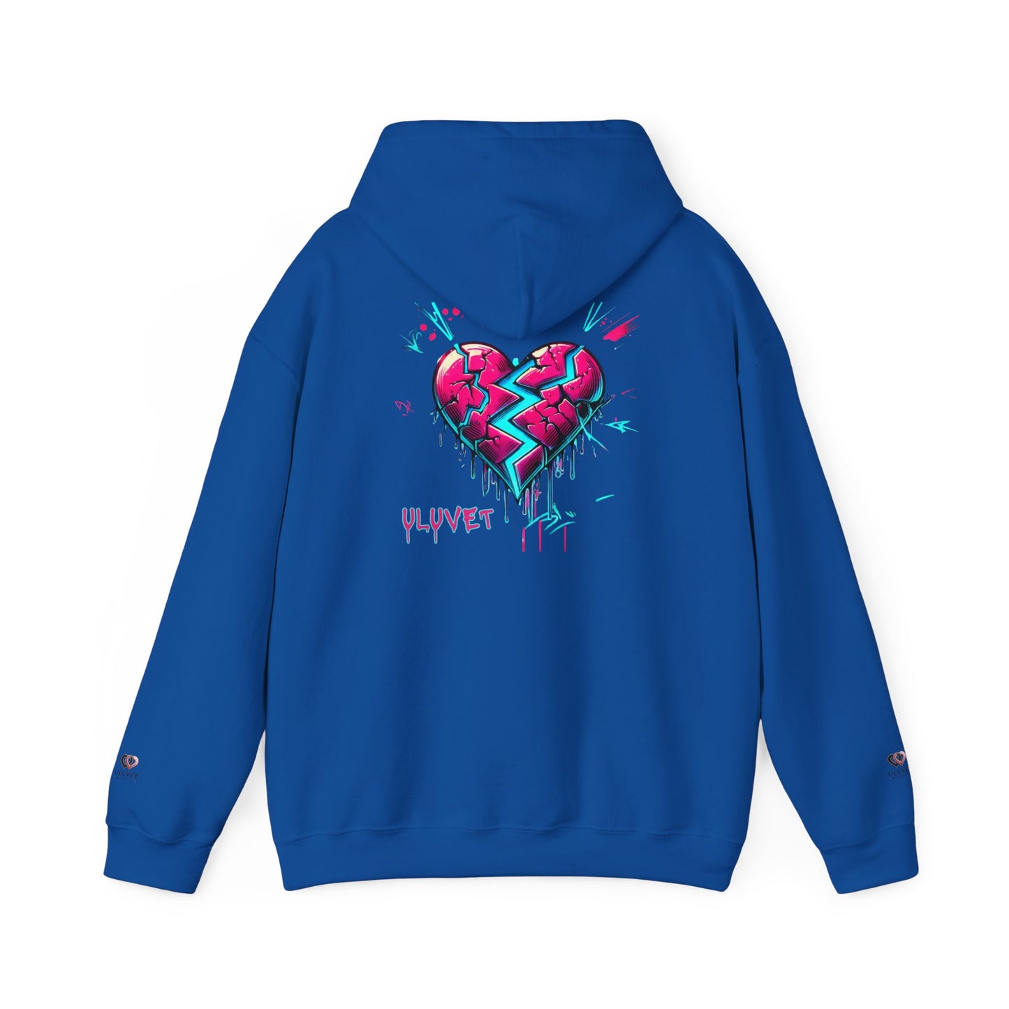 Heartbreak Graffiti Hooded Sweatshirt, Unisex Hoodie, Streetwear Fashion, Gift for Him, Her, Valentine's Day, Trendy Casual Wear