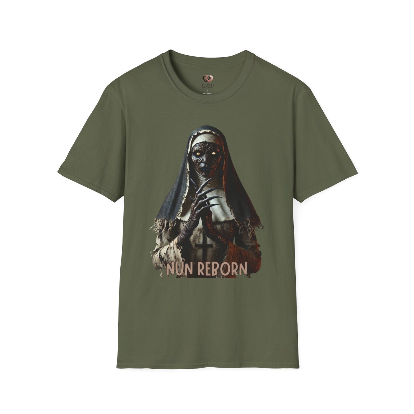 Nun Reborn Graphic T-Shirt, Unisex Tee, Gothic Apparel, Horror Fan Gift, Spooky Fashion, Halloween Wear, Unique Statement Shirt