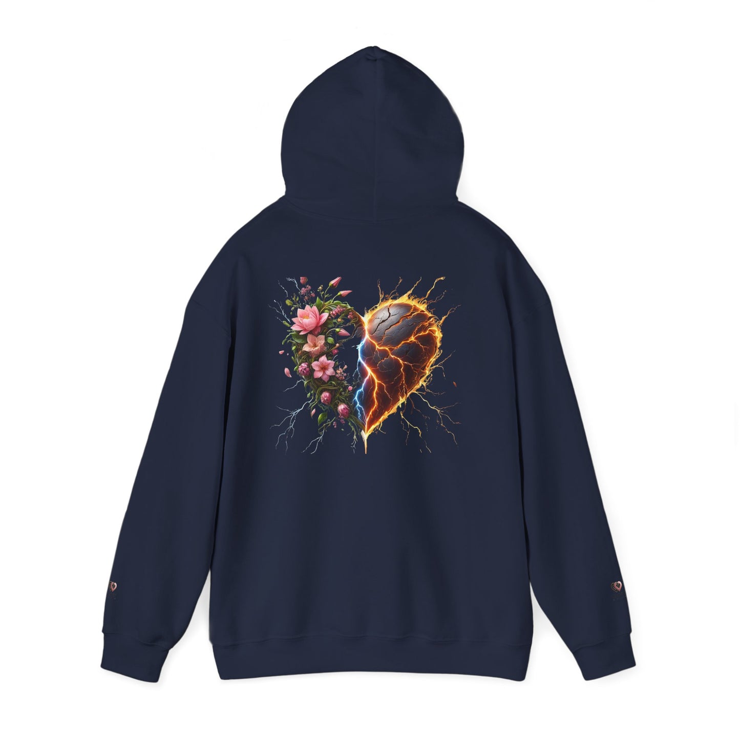 Heartfelt Floral Hoodie - Unisex Heavy Blend™ Sweatshirt, Cozy Gift for Mom, Valentine's Day Hoodie, Artful Fashion, Casual Wear, [...]