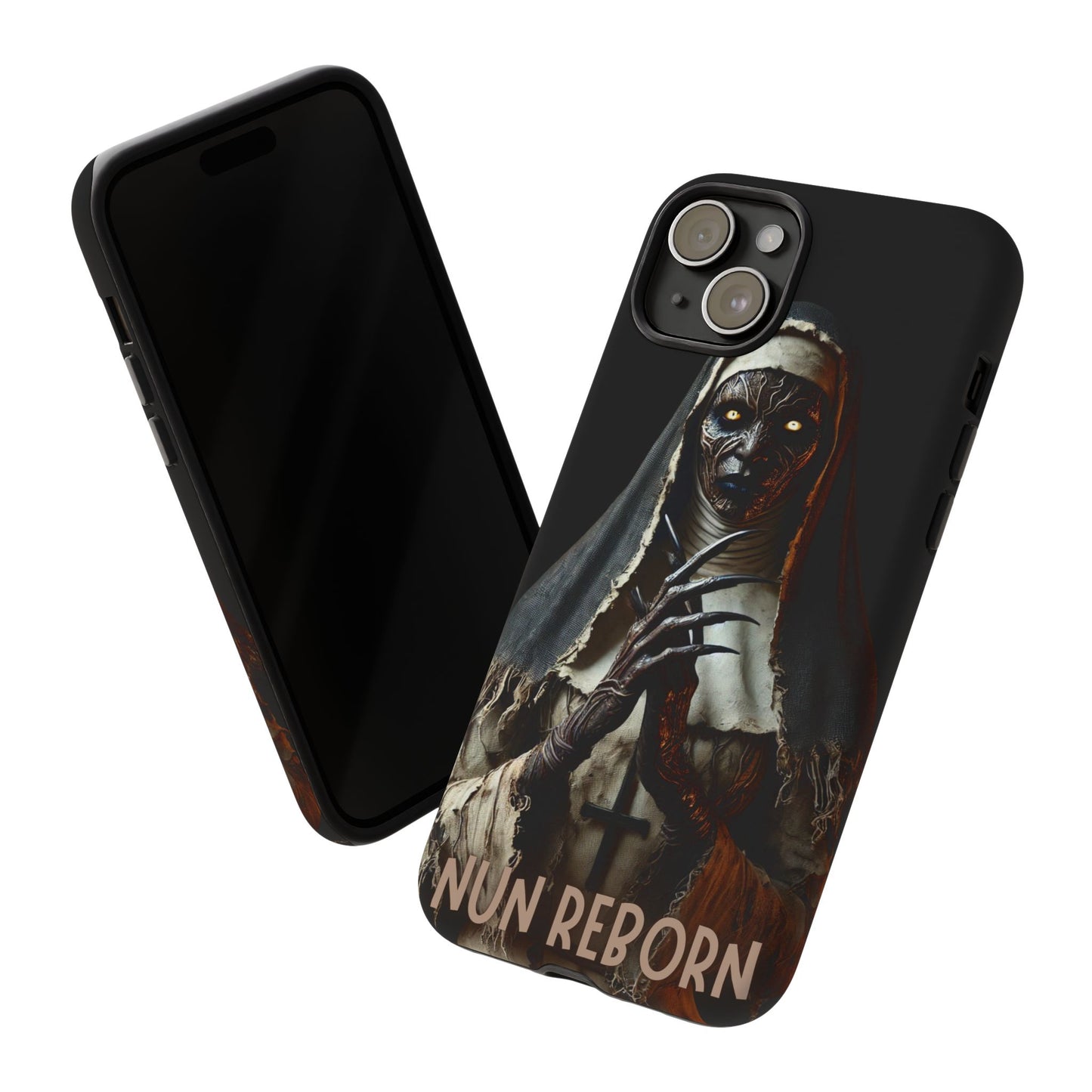Spooky Phone Case - Nun Reborn Design, Horror Lover Gift, Unique Mobile Cover, Halloween Accessory, Gothic Style, Phone Protection
