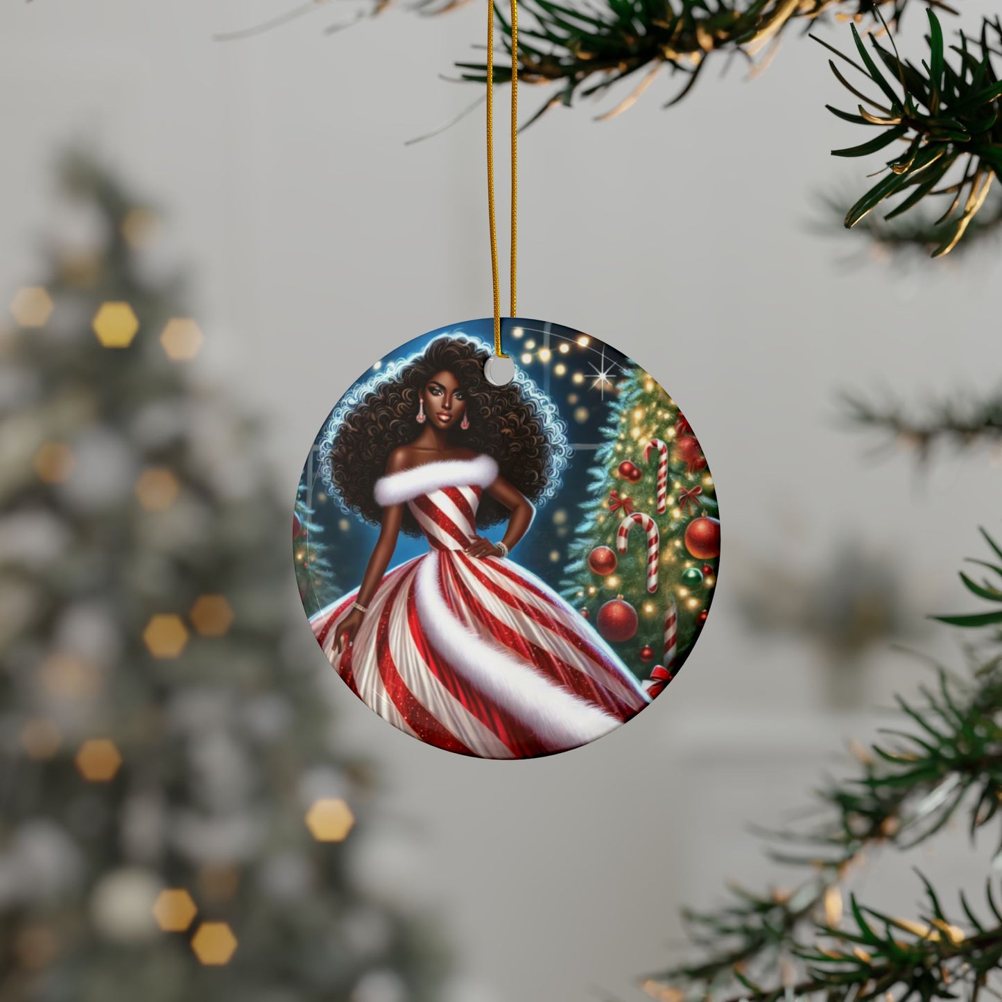 Holiday Ceramic Ornaments with Festive Design - Multi-Pack Options