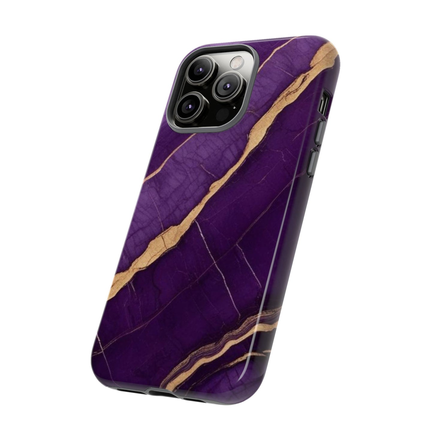 Elegant Purple Marble Phone Case - Tough Cases, Stylish Mobile Cover, Unique Gift for Her, Luxe Phone Accessories, Trendy Smartphone Case