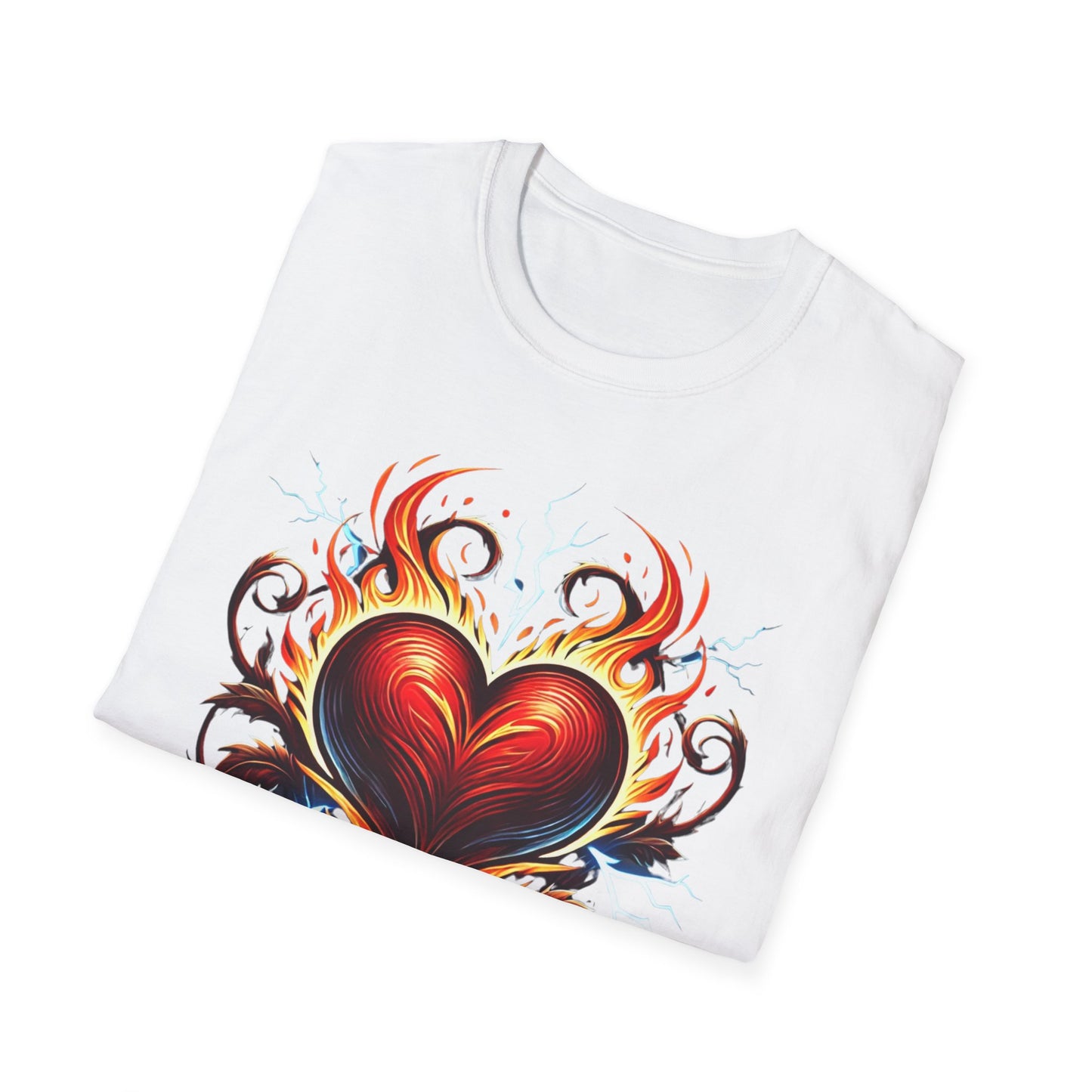 Artistic Heart Graphic Unisex Softstyle T-Shirt | Casual Wear, Gift for Valentine's Day, Art Lovers, Graphic Tee, Unique Design