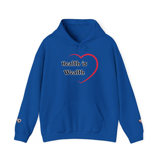 Health is Wealth Hoodie, Motivational Sweatshirt, Unisex Pullover, Fitness Gift, Cozy Lounge Wear