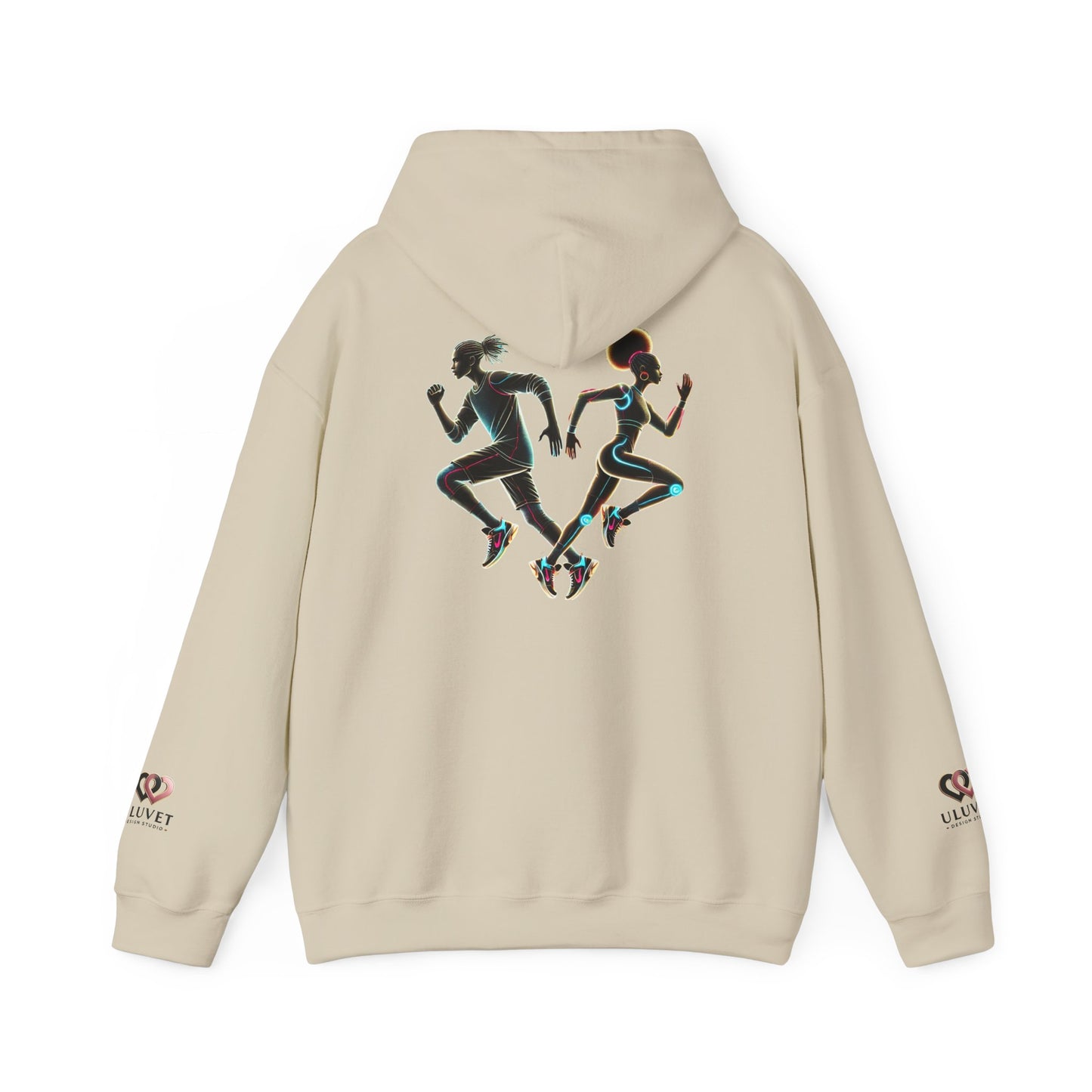 Dynamic Running Hooded Sweatshirt | Cozy Unisex Gift, Running Enthusiast Hoodie, Sportswear, Comfortable Style, Fitness Apparel