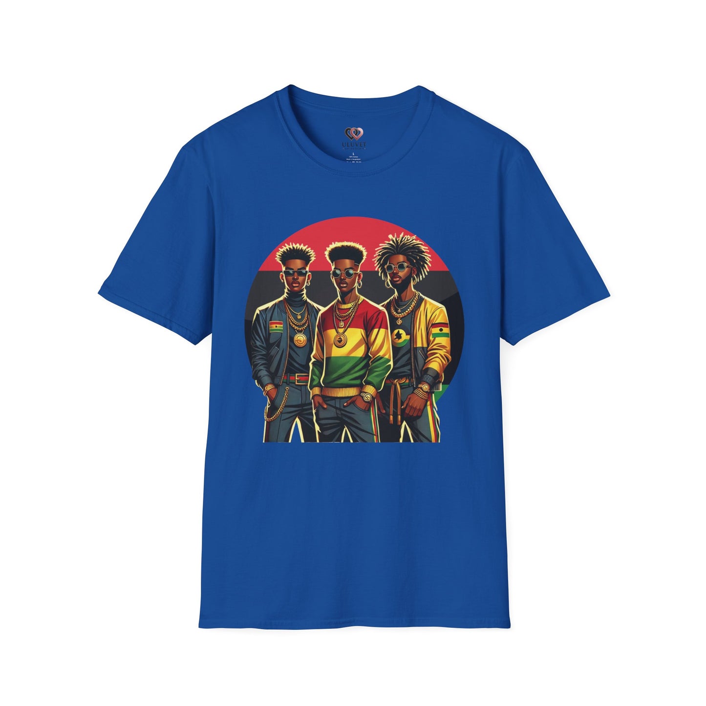 Reggae Roots Trio T-Shirt — Afrocentric Rasta Style Graphic Tee