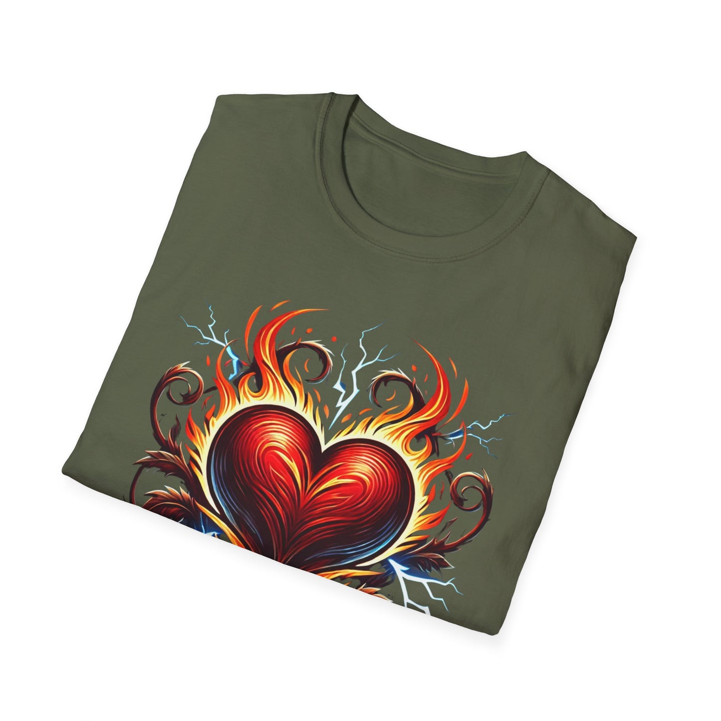 Artistic Heart Graphic Unisex Softstyle T-Shirt | Casual Wear, Gift for Valentine's Day, Art Lovers, Graphic Tee, Unique Design