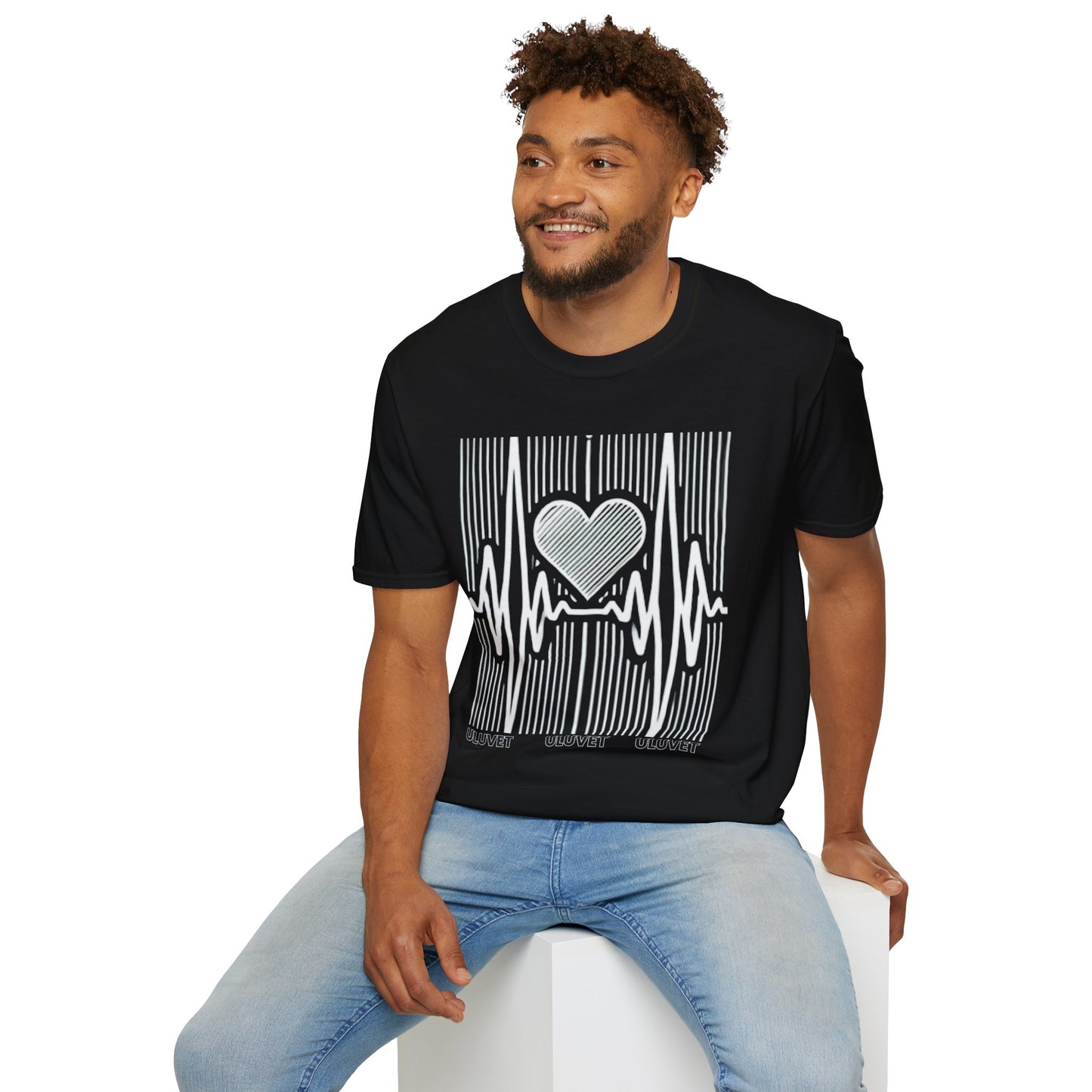 Heartbeat Pulse Love Graphic T-Shirt - Unisex, Perfect for Music Lovers, Gifts, Casual Wear, Everyday Style