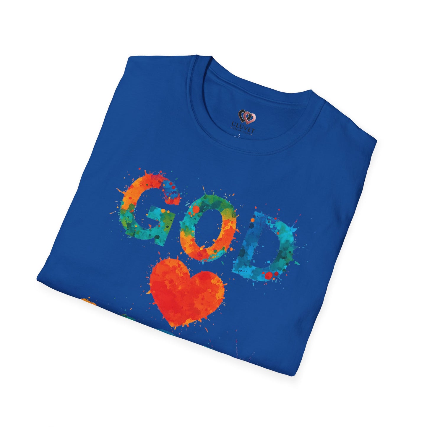 Colorful "God Loves You" Unisex T-Shirt, Inspirational Gift for Faith, Christian Apparel, Religious Tees, Everyday Wear, Uplifting Shirt
