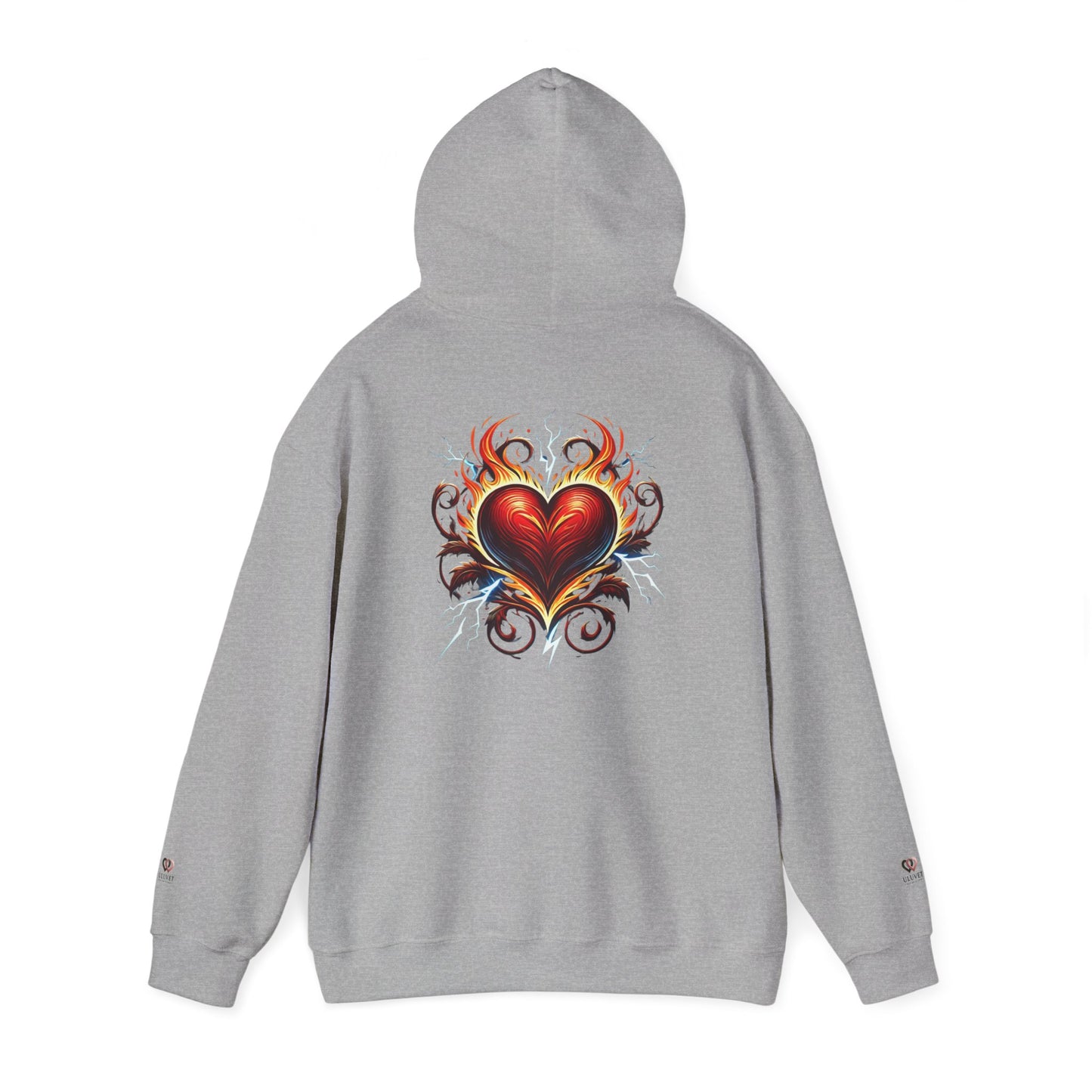 Heart Flame Unisex Hoodie | Cozy Sweatshirt for Love, Valentine's Day Gift, Casual Wear, Trendy Fashion, Gift for Her