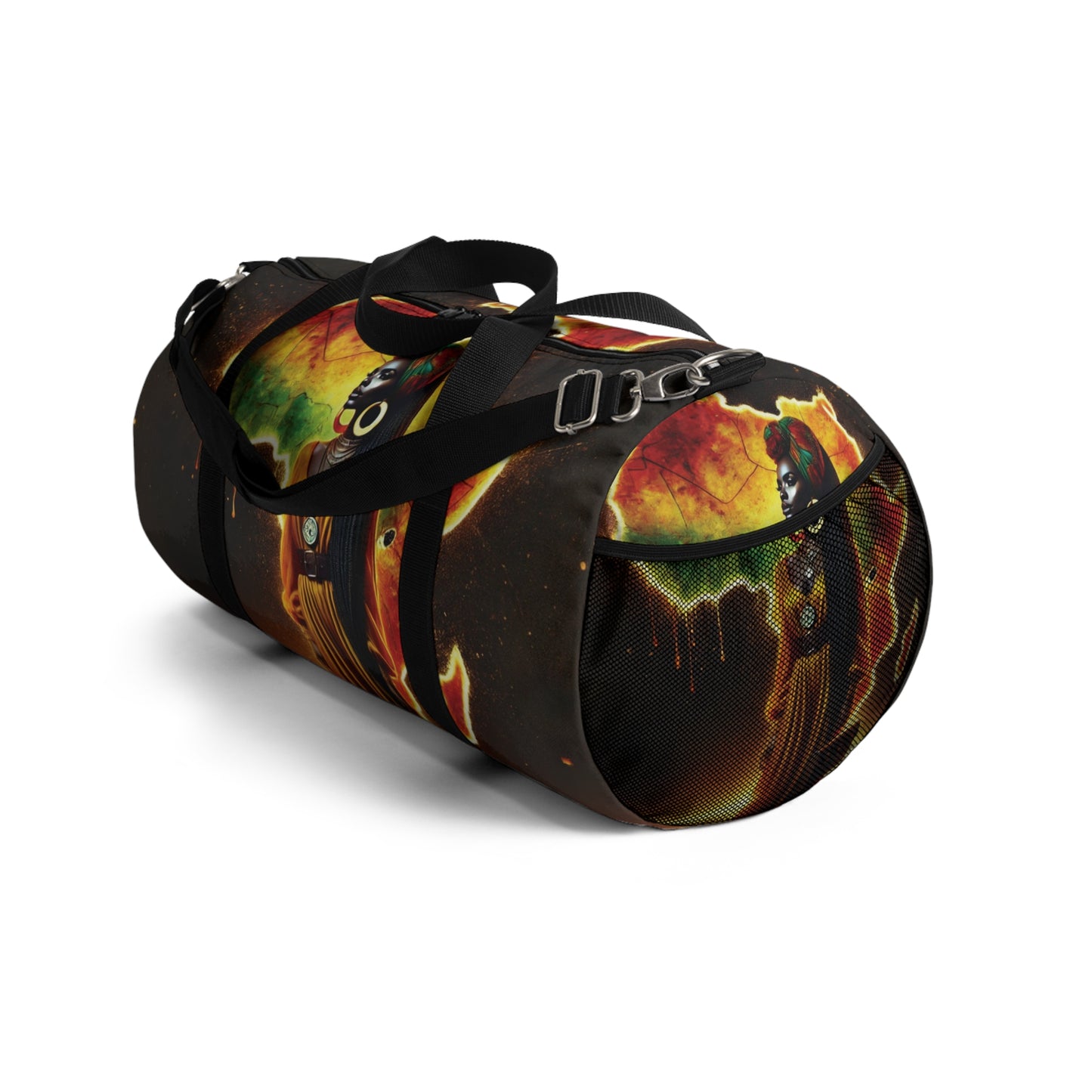 Afro Goddess Illustration Duffel Bag | Afrocentric Warrior Art