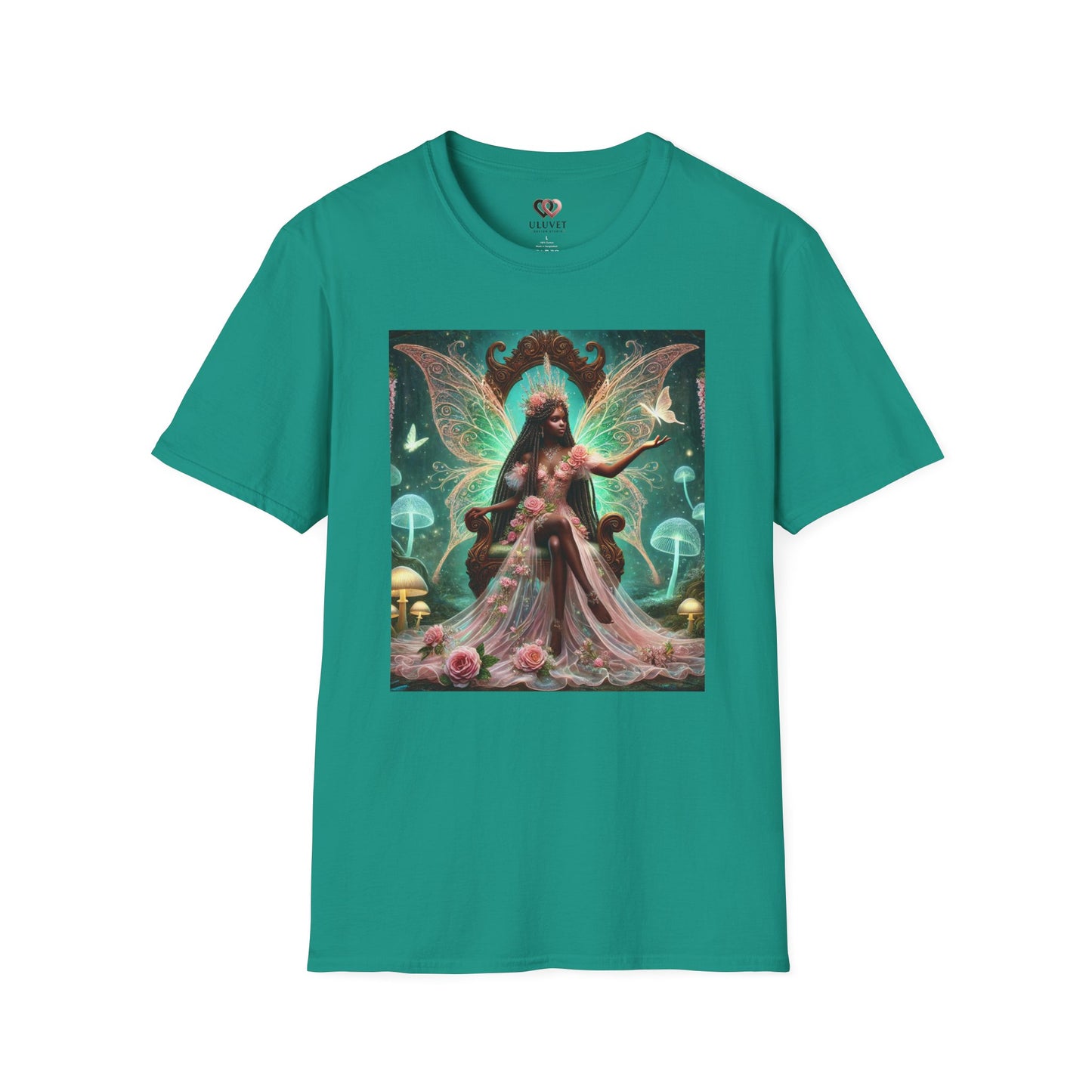 Fairy Garden Unisex Softstyle T-Shirt, Fantasy Tee, Gift for Nature Lovers, Fairy Art T-Shirt, Magical Apparel, Cosplay Top