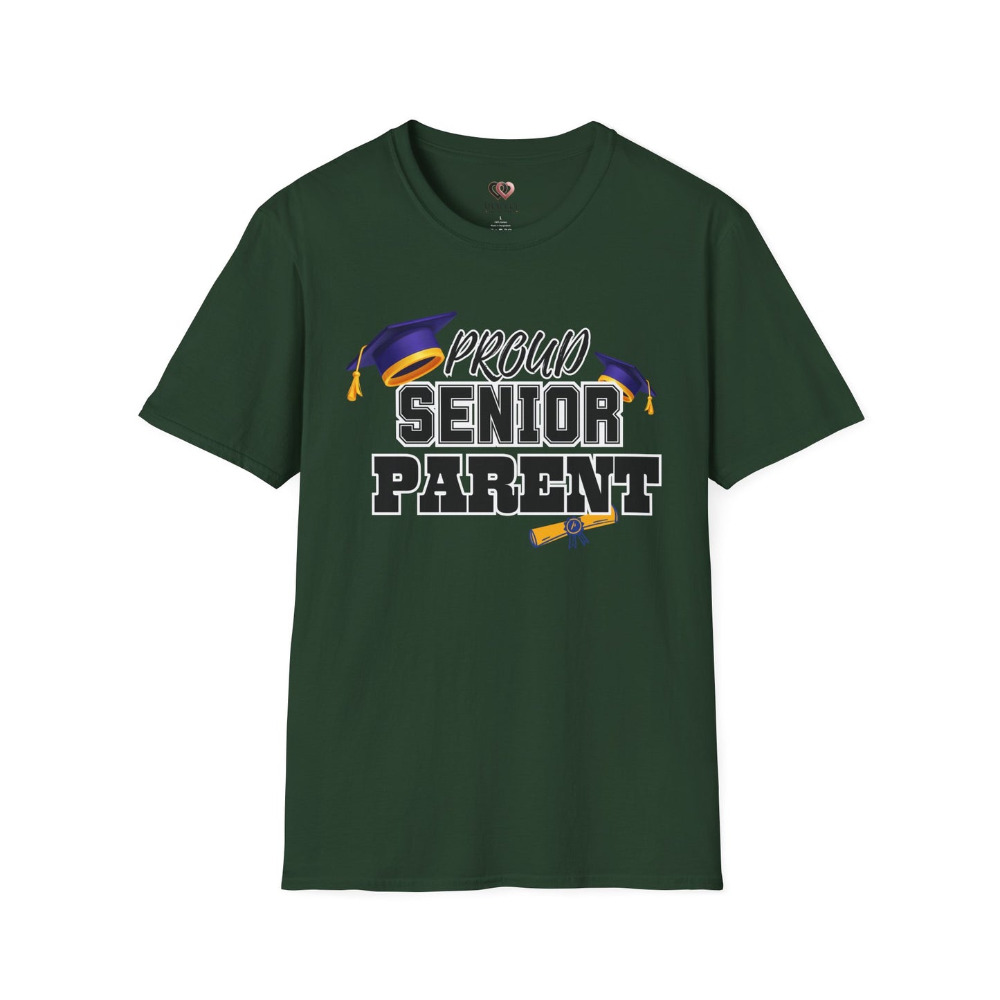 Proud Senior Parent T-Shirt, Graduation Gift, Unisex Tee, Softstyle Shirt, Senior Year Celebration Wear, School Pride Apparel
