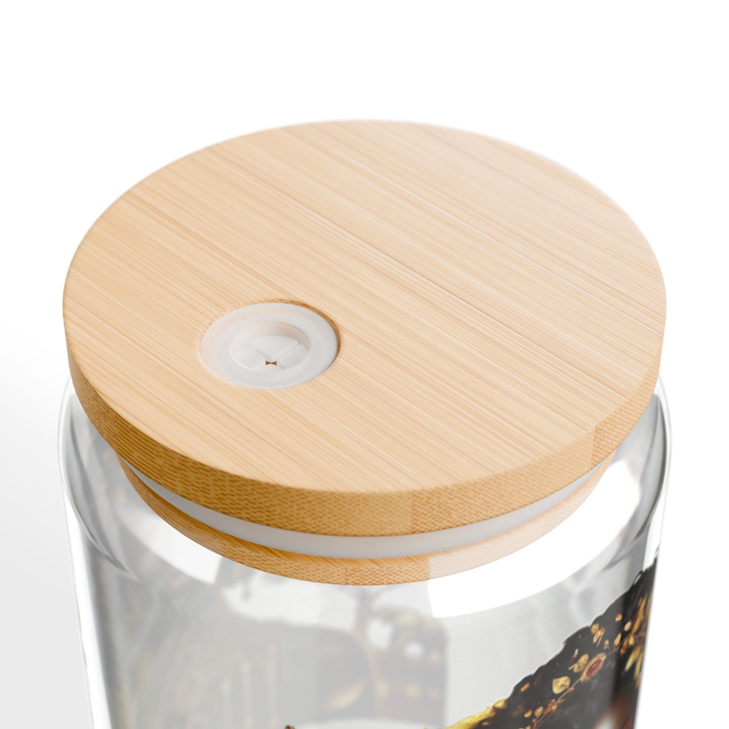 Sunflower Goddess Sipper Glass - 16oz Bamboo Lid & Straw