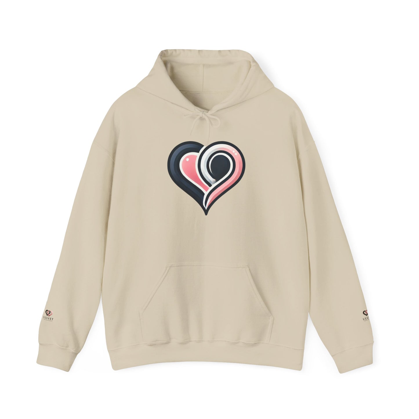 Cozy Heart Design Unisex Hoodie, Perfect for Valentine's Day, Gift for Couples, Love Apparel, Casual Comfort, Everyday Wear