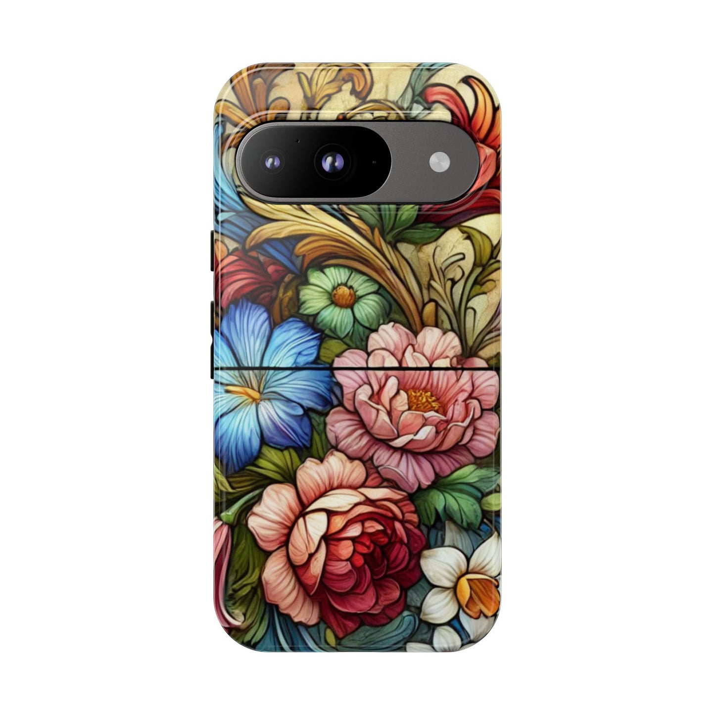 Floral Phone Case, Tough Cases with Colorful Floral Design, Gift for Her, Elegant Phone Cover, Spring Vibes, Unique Design
