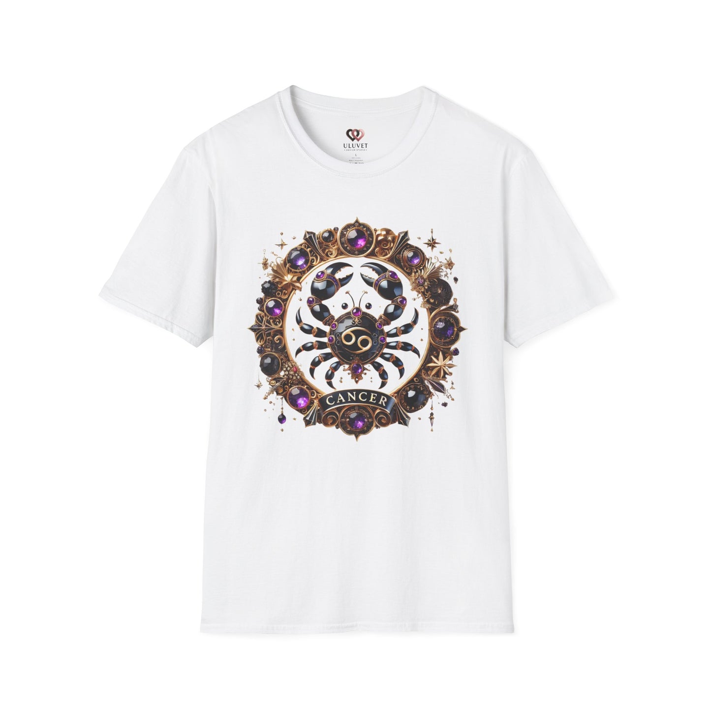 Cancer Zodiac T-Shirt, Astrology Tee, Horoscope Gift, Unisex Softstyle Shirt, Birthday Present, Celestial Design Tee