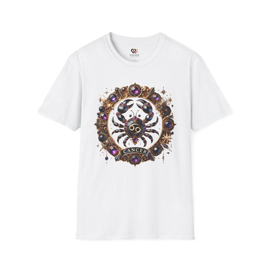 Cancer Zodiac T-Shirt, Astrology Tee, Horoscope Gift, Unisex Softstyle Shirt, Birthday Present, Celestial Design Tee