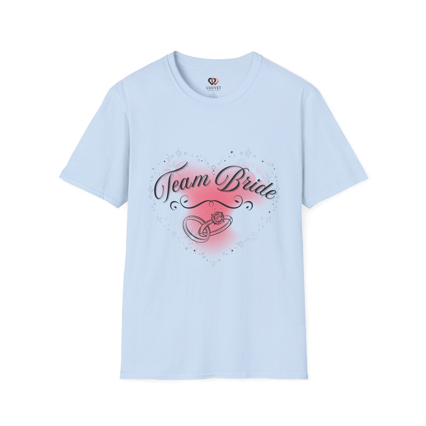 Team Bride T-Shirt, Wedding Party Tee, Bridal Shower Gift, Unisex Softstyle Shirt, Engagement Celebration Top, Bachelorette Party Outfit