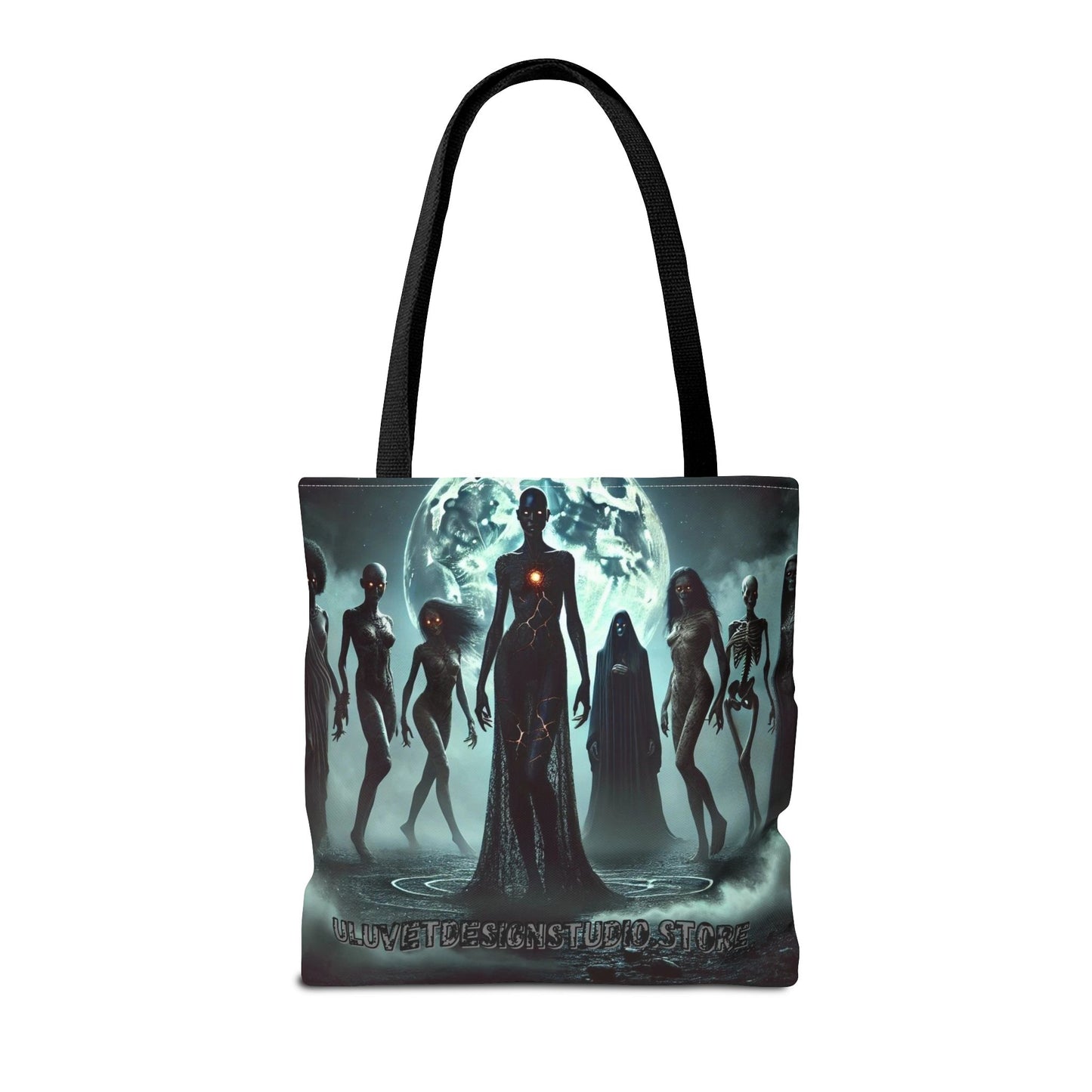 Mystical Alien Tote Bag, Cosmic Art Bag, Gifts for Space Lovers, Unique Shopping Tote, Celestial Design Bag, Science Fiction Accessory