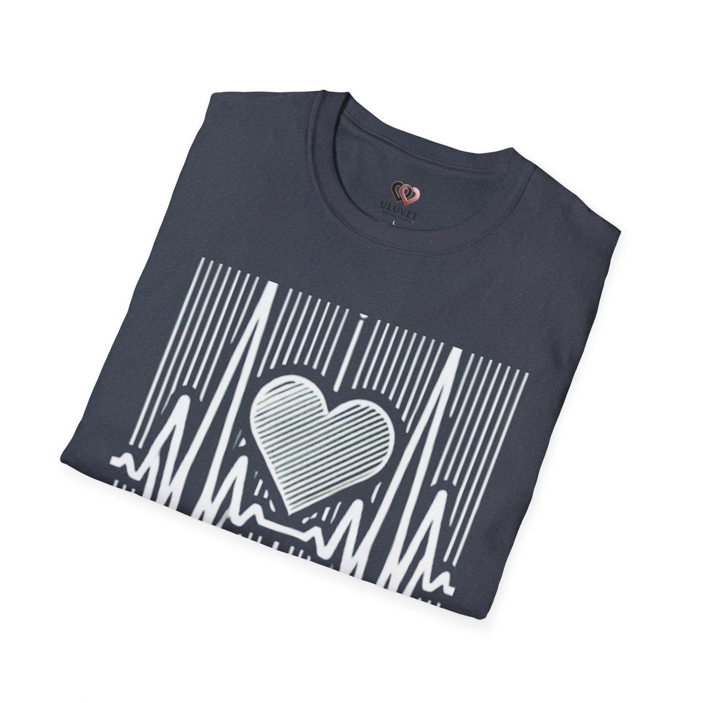 Heartbeat Pulse Love Graphic T-Shirt - Unisex, Perfect for Music Lovers, Gifts, Casual Wear, Everyday Style