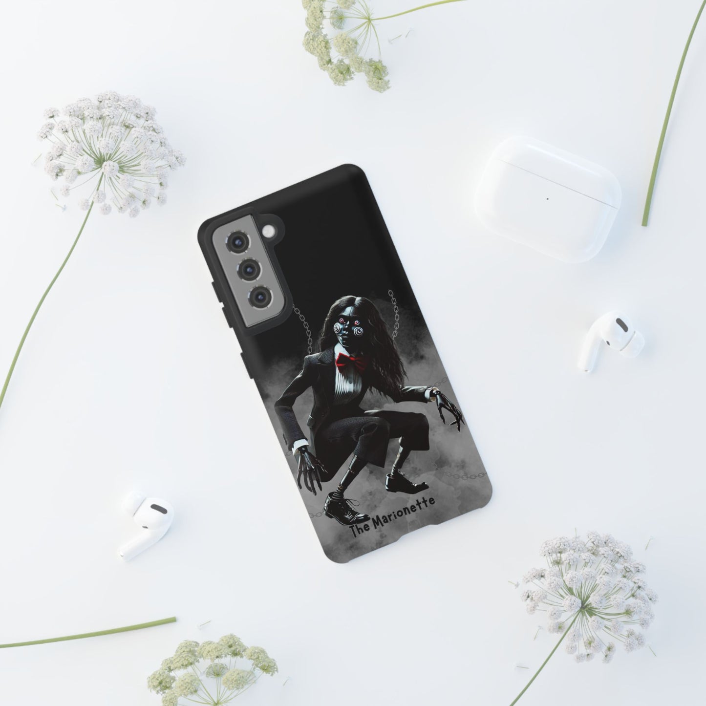 Spooky Phone Case, The Marionette Art, Gothic Cell Phone Cover, Horror Aesthetic, Unique Gift for Halloween