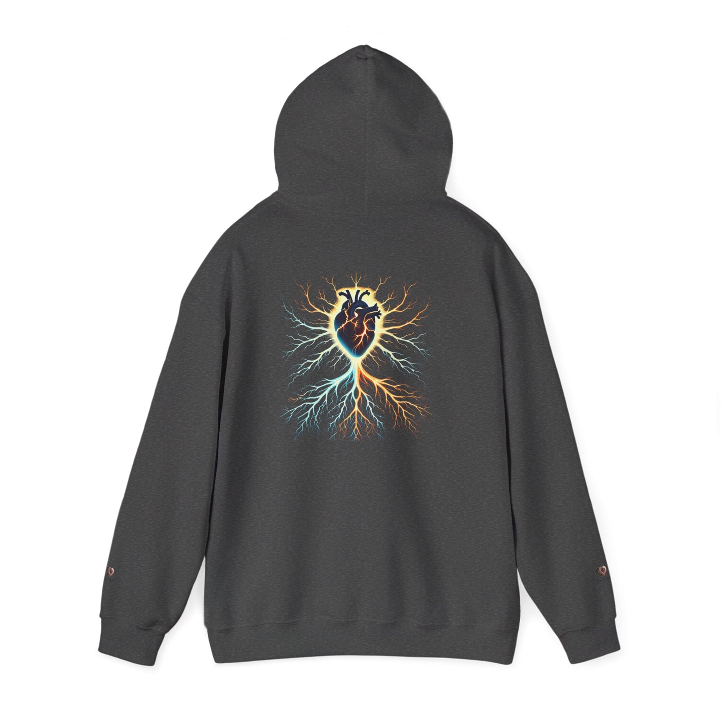 Bohemian Heart Tree Hoodie - Unisex Heavy Blend Sweatshirt, Cozy Gift, Spiritual Style, Nature Lover Apparel, Unique Hoodie
