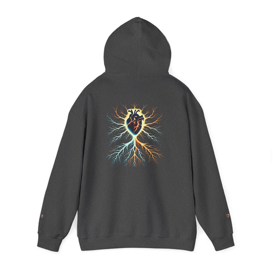 Bohemian Heart Tree Hoodie - Unisex Heavy Blend Sweatshirt, Cozy Gift, Spiritual Style, Nature Lover Apparel, Unique Hoodie