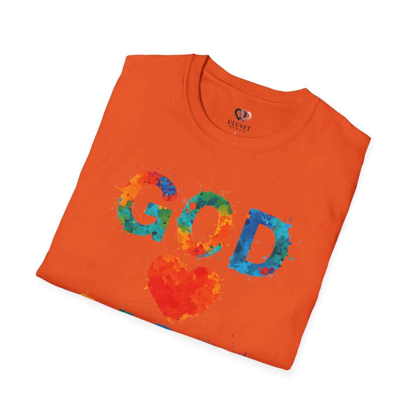 Colorful "God Loves You" Unisex T-Shirt, Inspirational Gift for Faith, Christian Apparel, Religious Tees, Everyday Wear, Uplifting Shirt