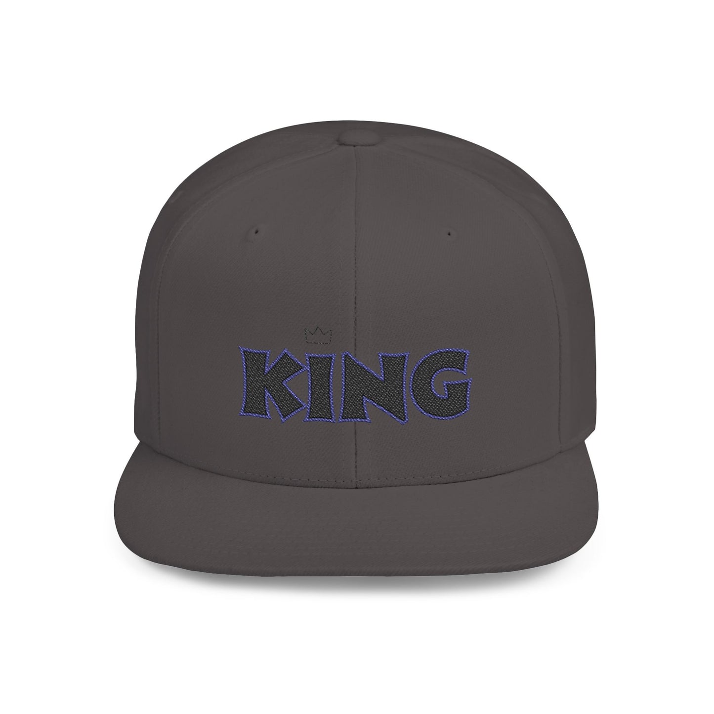 King Flat Bill Snapback Hat, Trendy Cap for Men, Streetwear Fashion, Gift for Him, Birthday or Father's Day Present