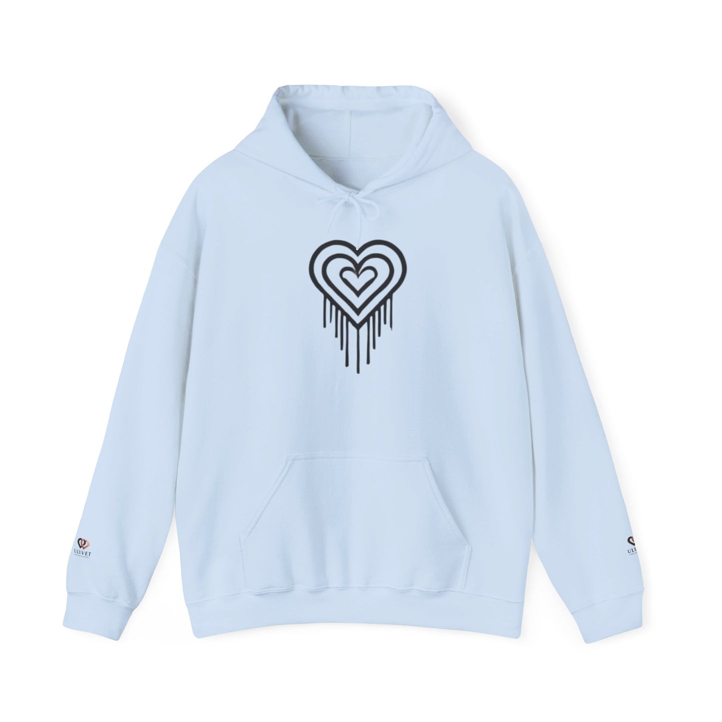 Heart Drip Unisex Hoodie, Cozy Sweatshirt, Trendy Gift for Her, Valentine's Day Apparel, Casual Style Hoodie