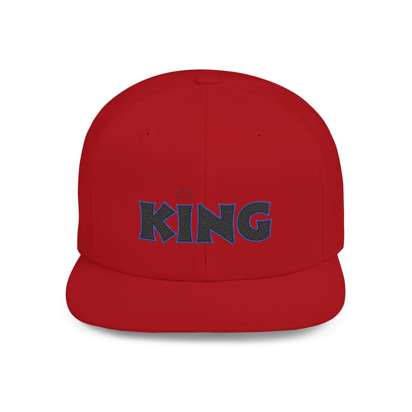 King Flat Bill Snapback Hat, Trendy Cap for Men, Streetwear Fashion, Gift for Him, Birthday or Father's Day Present