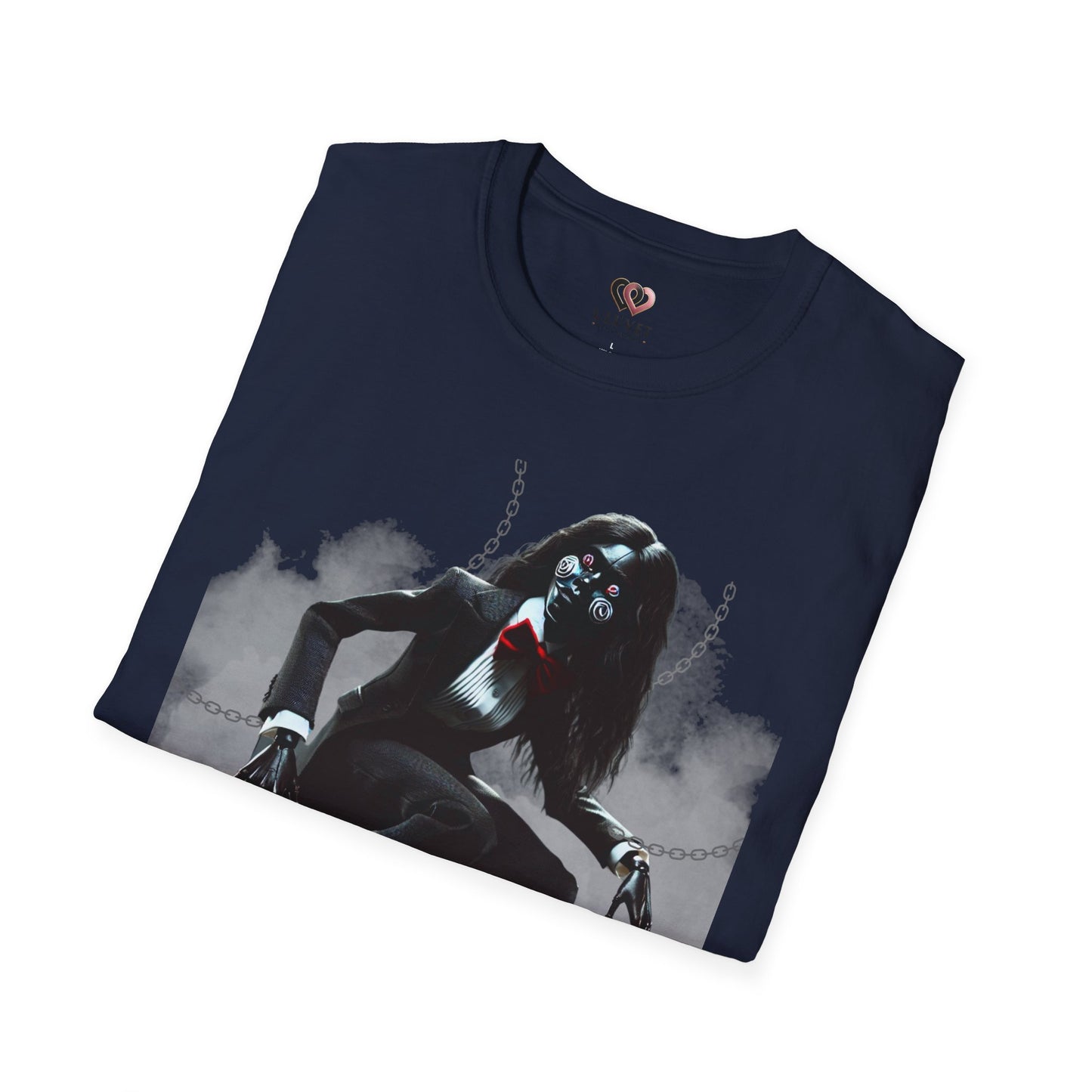 The Marionette Unisex Softstyle T-Shirt | Spooky Halloween Tee, Horror Clothing, Unique Graphic Shirt, Gift for Horror Lovers