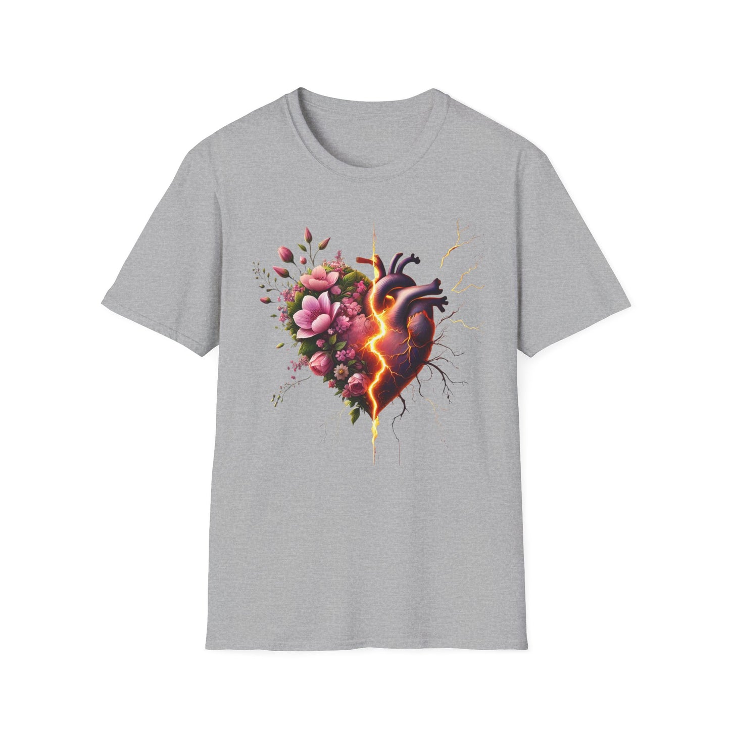 Heartbreak Floral T-Shirt - Perfect for Gifts, Casual Wear, Valentines, or Self-Care